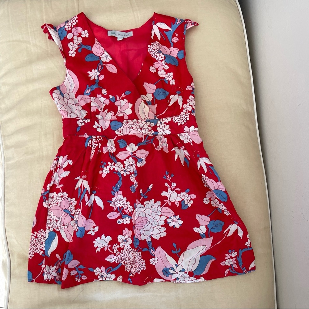Little Paul & Joe flowered Red Dress  - size 6 France